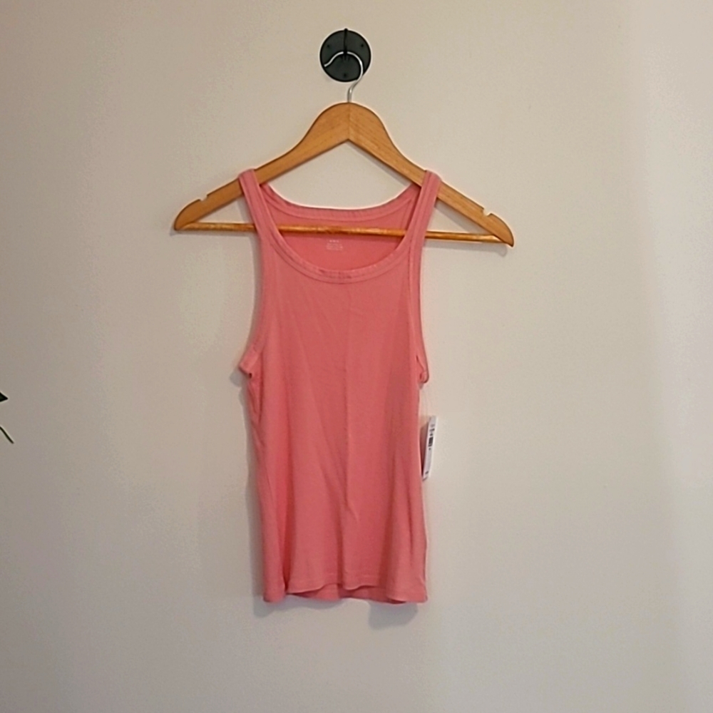 Pink Ribbed Tank